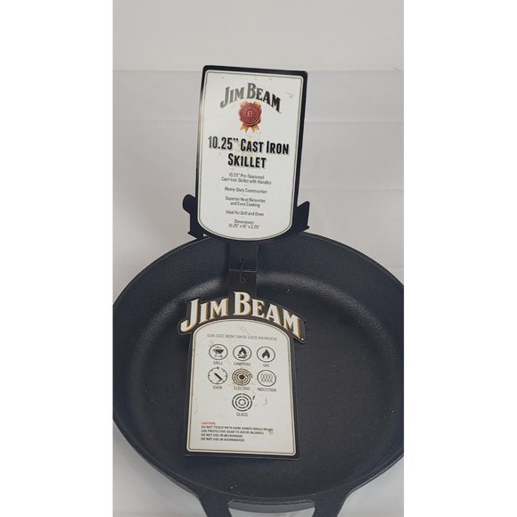 Brand New Jim Beam 10.25" Cast‎ Iron Skillet Heavy Duty JB0189 Season - Picture 2 of 4